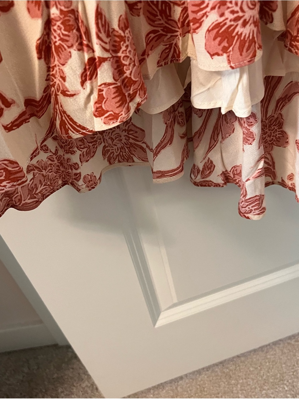 bohme Cream Maxi Dress with Rust Floral Print - Picture 4 of 5